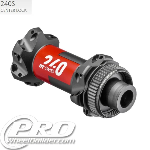 DT Swiss 240 2020 + Straight Pull Front Black Centerlock Disc Hub
