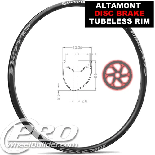 Boyd Altamont Tubeless Disc Brake Rim