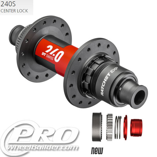 DT Swiss 240 2020 + Rear Black Centerlock Disc Hub