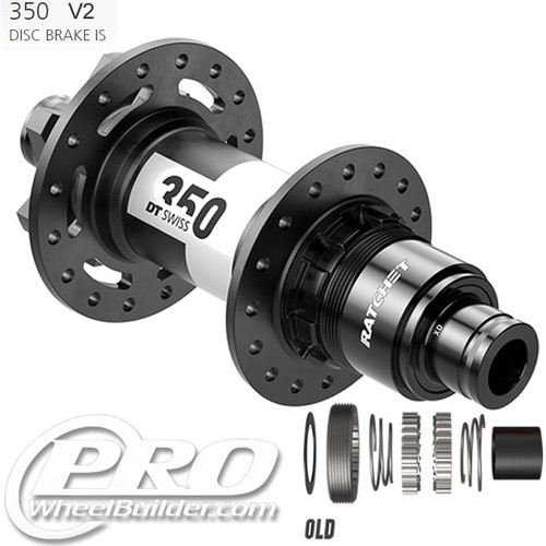 DT Swiss 350 2021 + Rear Black ISO 6 Bolt Disc Hub