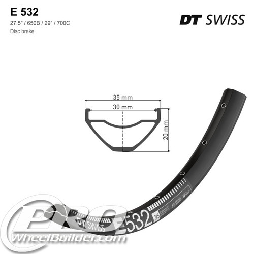 DT Swiss E 532 Disc Brake Rim