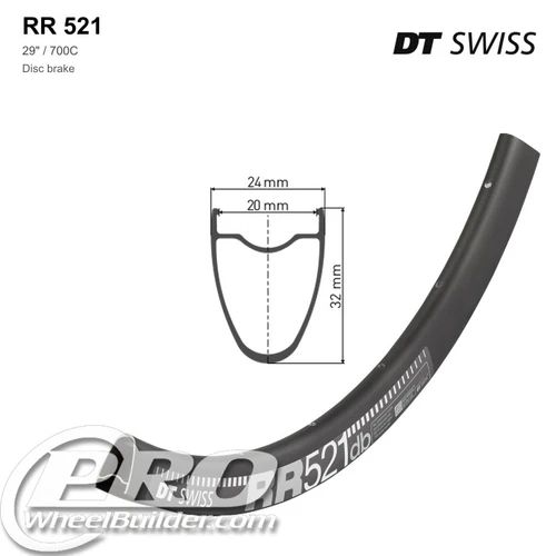 DT Swiss RR 521 Disc Brake Rim