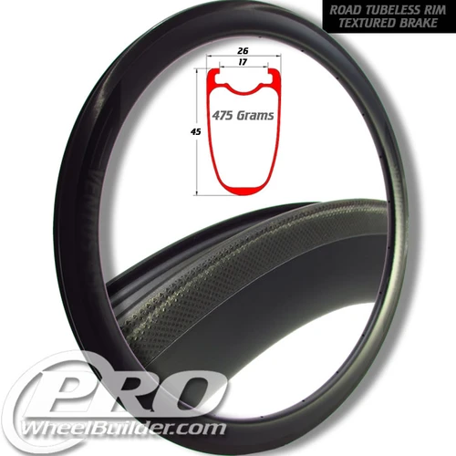 PWB Ventus 45C Carbon Textured Brake Track Rim