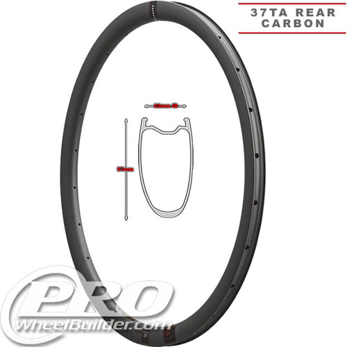 Reserve 37 TA Rear Carbon Fiber Clincher Rim