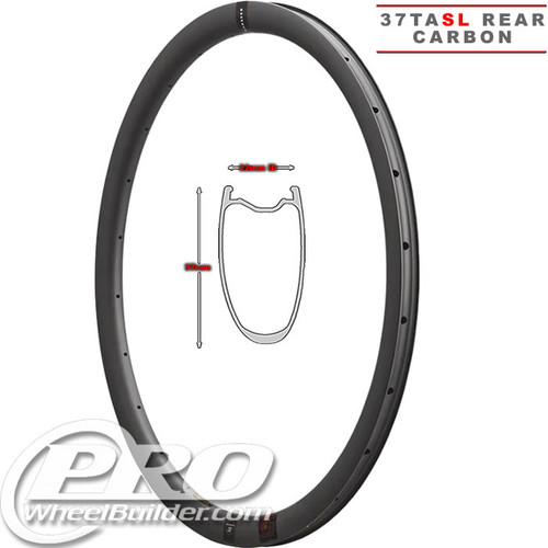 Reserve 37 TA SL Rear Carbon Fiber Clincher Rim