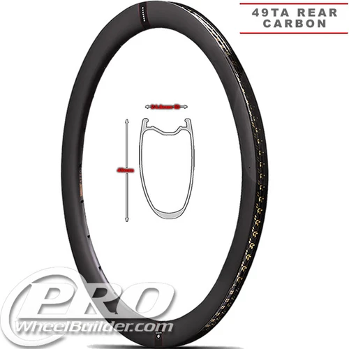 Reserve 49 TA SL Rear Carbon Fiber Clincher Rim