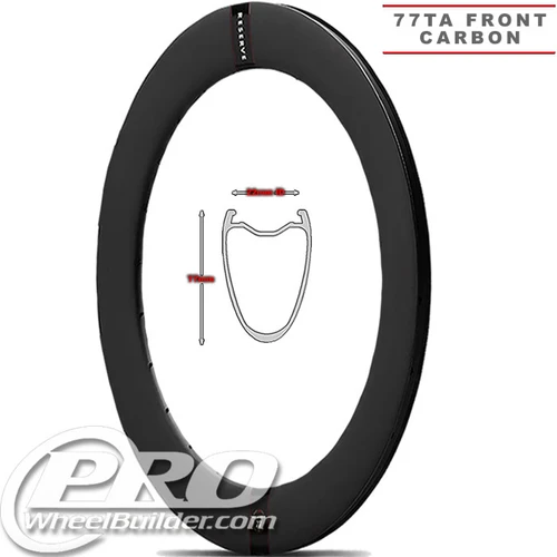 Reserve 77 TA Front Carbon Fiber Clincher Rim