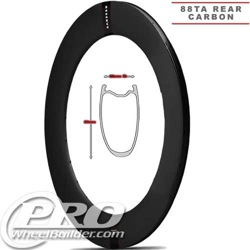 Reserve 88 TA Rear Carbon Fiber Clincher Rim