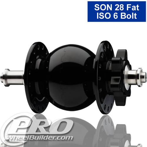 SON 28 Fat Bike 6 Bolt ISO Disc Black Hub