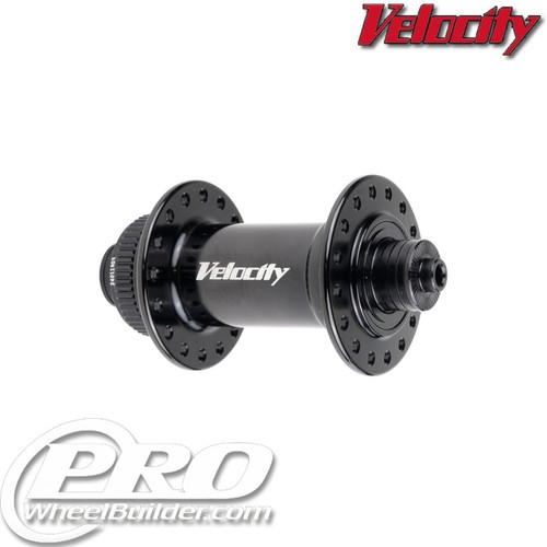 Velocity Race Front Black Centerlock Disc Hub