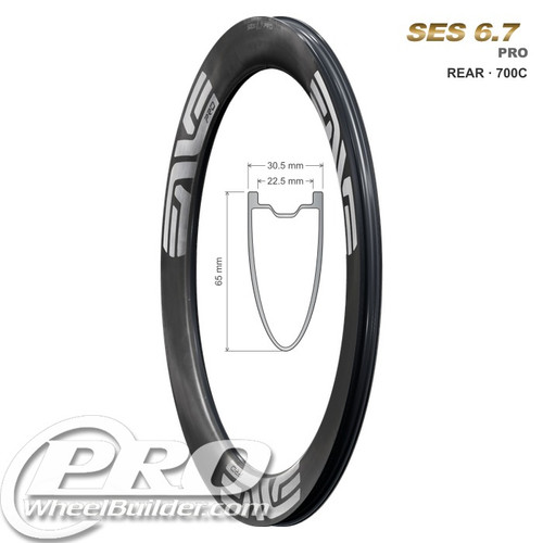 ENVE COMPOSITES SES 6.7 PRO DISC REAR CLINCHER RIM