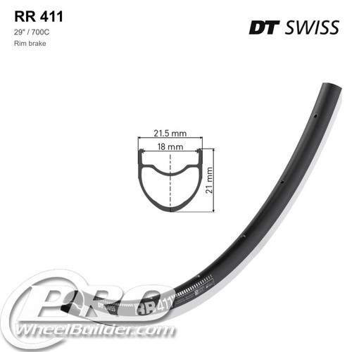 DT SWISS RR 411 RIM BRAKE RIM