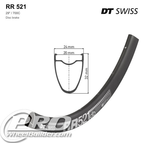 DT SWISS RR 521 DISC BRAKE RIM