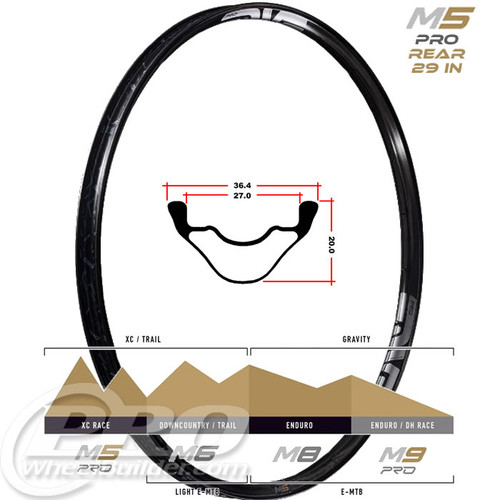 ENVE COMPOSITES M5 PRO REAR DISC BRAKE RIM