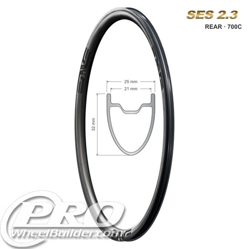 ENVE COMPOSITES SES 2.3 2022 DISC REAR CLINCHER RIM