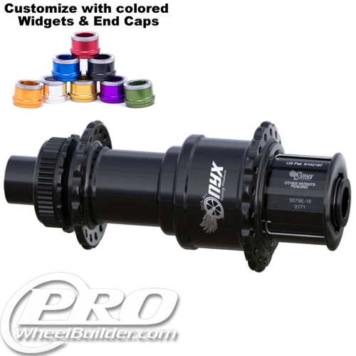 Onyx Vesper SS Rear Centerlock Disc Hub, Black Anodized