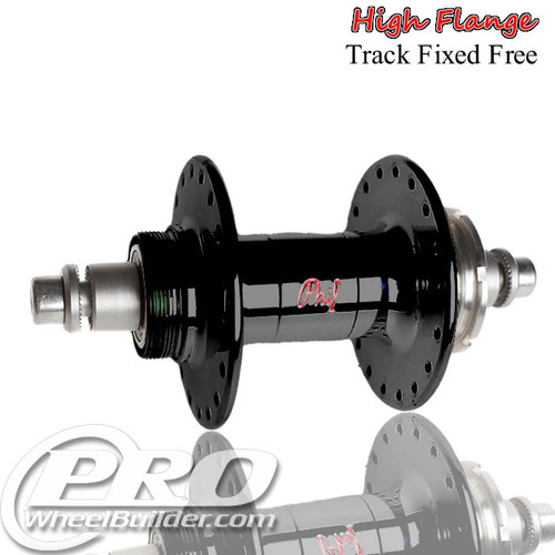 PHIL WOOD TRACK HIGH FLANGE FIXED FREE REAR HUB