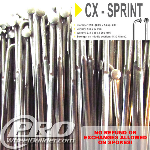 SAPIM CX SPRINT J BEND BLADED 14|21|14G - 2.25|1.25MM SPOKES
