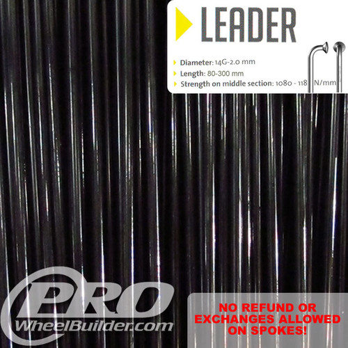 Sapim Leader Straight Pull 14G OR 2.0mm Spokes, 14G | PWB