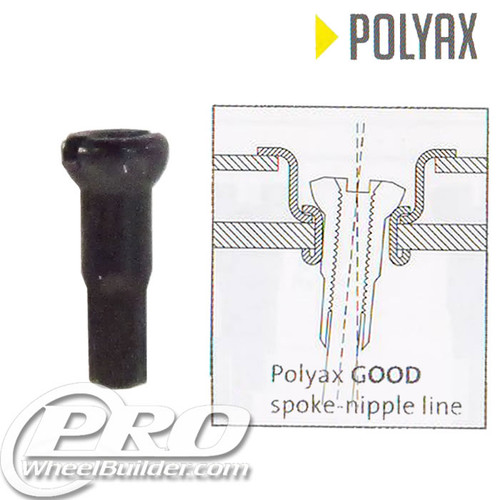 Sapim Polyax 14MM 14 Gauge Brass Nipple, Black