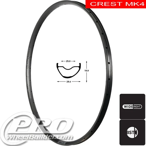 STANS NO TUBES CREST MK4 DISC BRAKE RIM