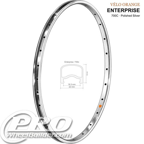 VELO ORANGE ENTERPRISE POLISHED RIM