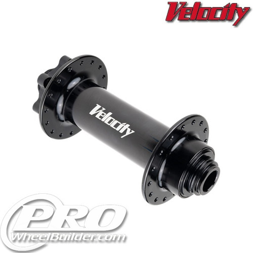 VELOCITY FAT FRONT BLACK ISO 6 BOLT DISC HUB