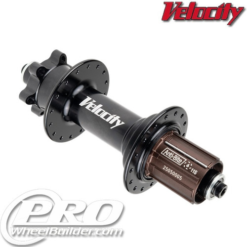VELOCITY FAT REAR BLACK ISO 6 BOLT DISC HUB