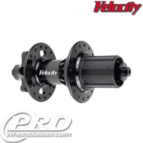 VELOCITY STANDARD ATB REAR BLACK ISO 6 BOLT DISC HUB