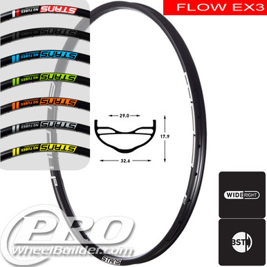 Stan's No Tubes Flow EX3 Disc Brake Rim 29in, 27.5in | PWB