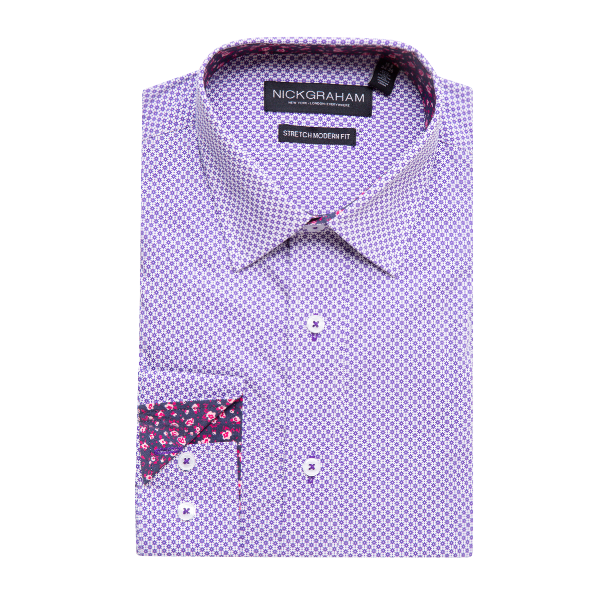 Printed Tile Dress Shirt - Nick Graham