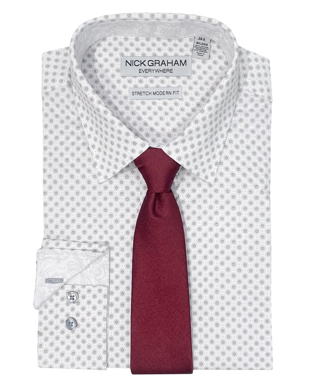Kingston Geo Dress Shirt Tie Set Nick Graham
