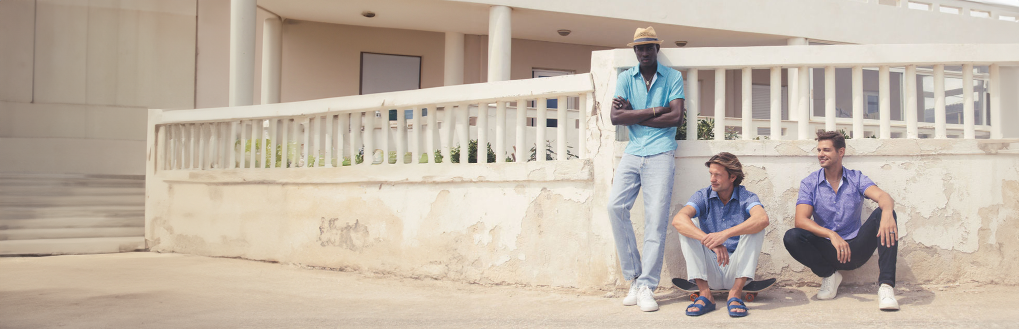 man looking at waves