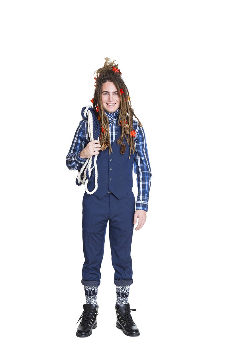 Man with purple suit