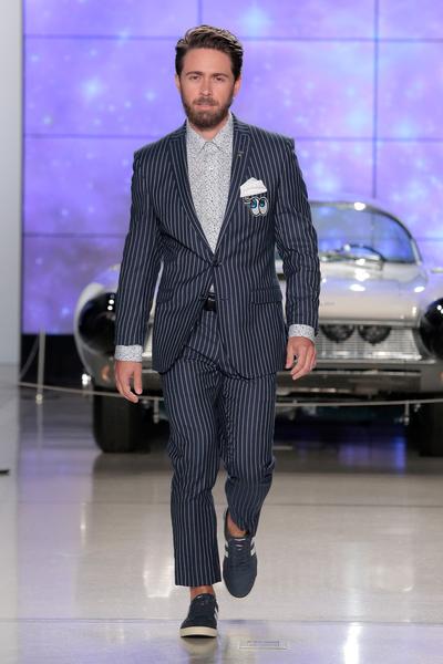 Man in a striped suit