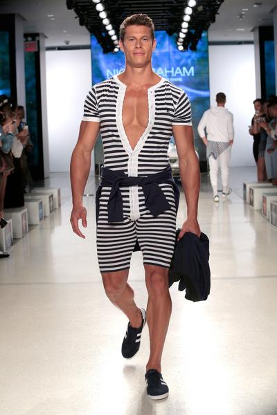 Man in a striped shirt