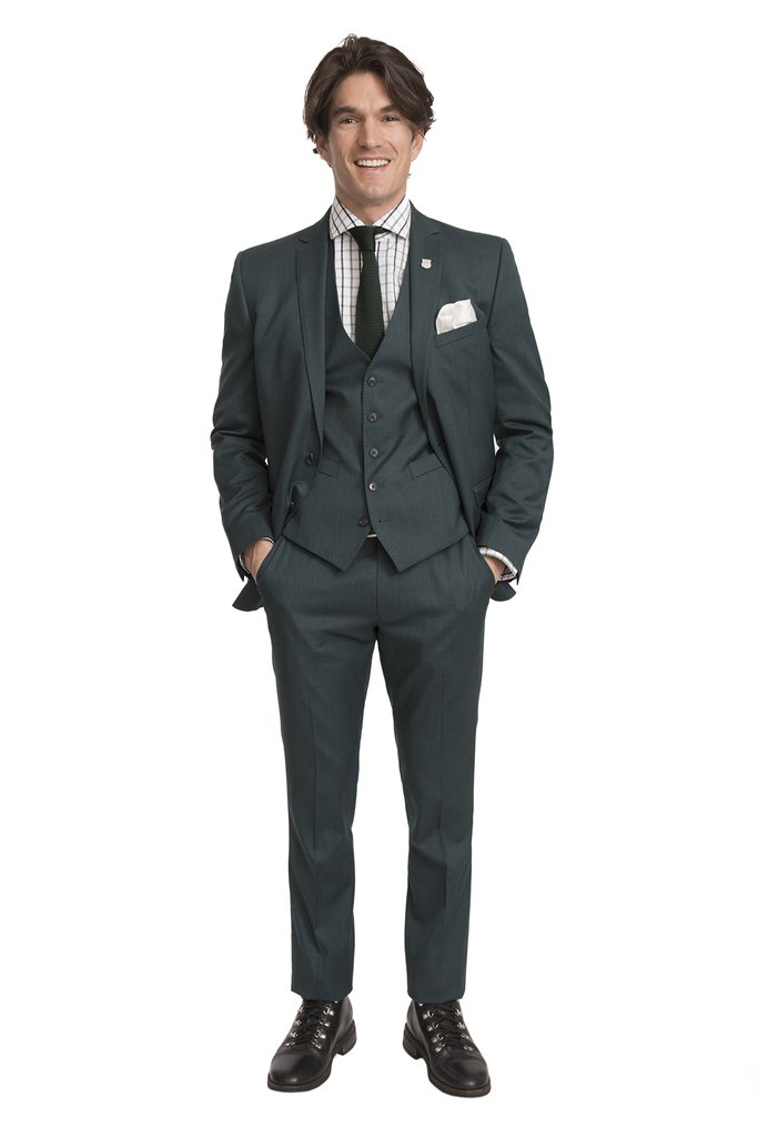Man in charcoal suit