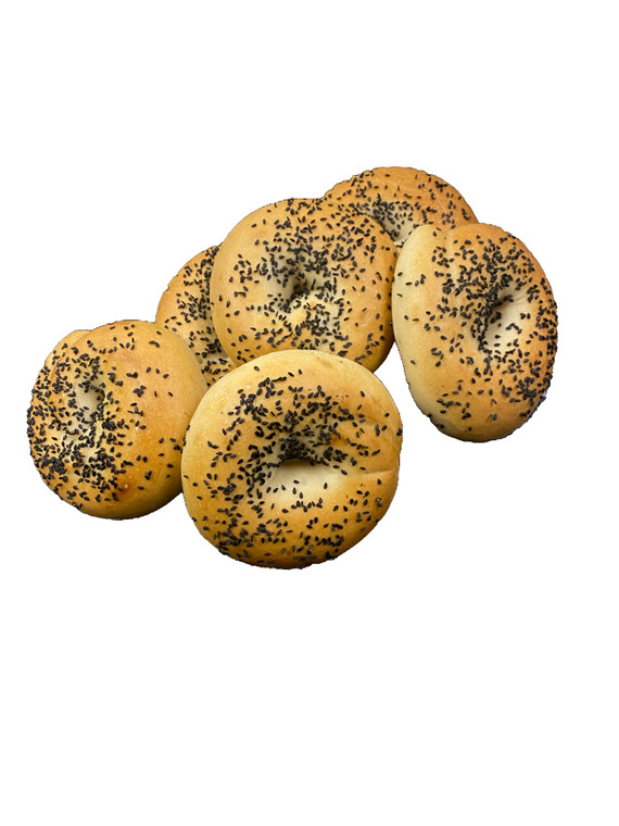 Tradtional Boiled Bagel with Black Sesame seeds