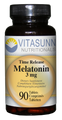 Melatonin Timed Release 3mg 90 Vegetarian Tablets by Vitasunn