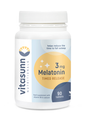 Melatonin Timed Release 3mg 90 Vegetarian Tablets by Vitasunn