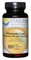 Melatonin 3mg 180 tablets Plus B6 & Calcium by Vitasunn