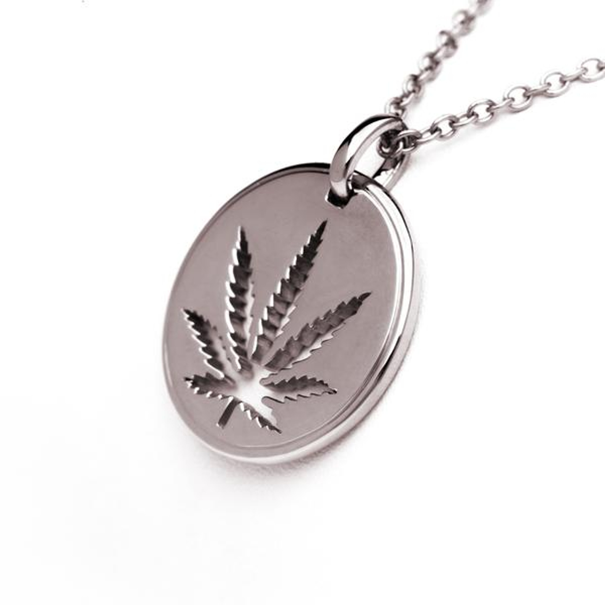 Charlie & Co. Jewelry | Gold Marijuana Leaf Pendant Model-1569