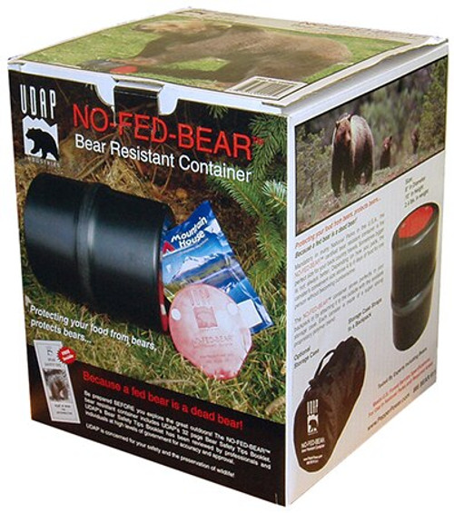 UDAP No-Fed-Bear Food Container Bear Resistant Black/Red