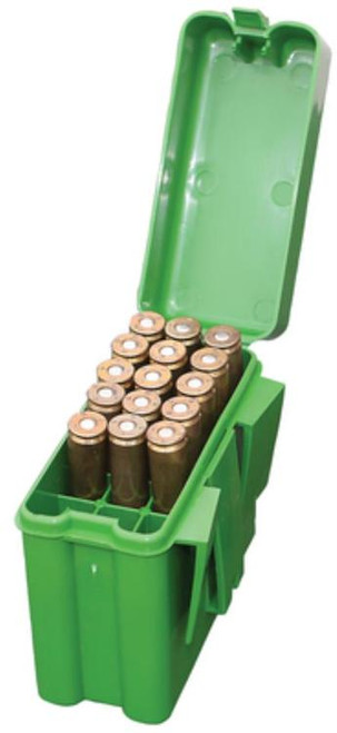 MTM Flip-Top 20rd Lg Rifle Ammo Belt Box Green Poly