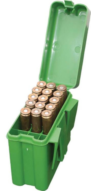 MTM Flip-Top 20rd Med Rifle Ammo Belt Box Green Poly