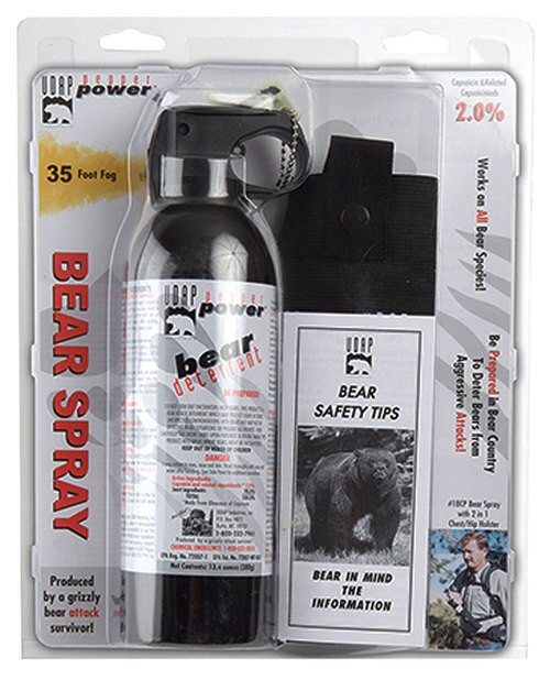 UDAP Super Magnum Bear Spray, Chest Holster 13.4oz/380g Up to 35 Ft Blac