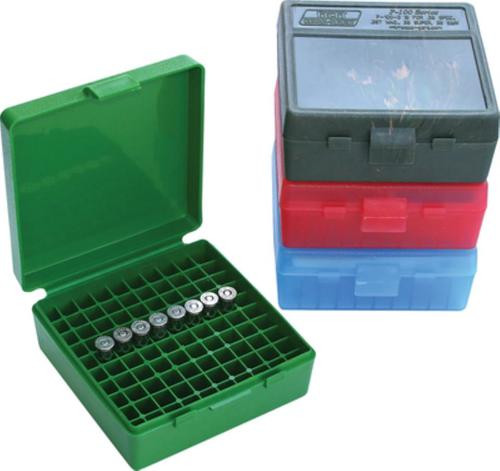 MTM Case-Gard Ammo Box Flip-Top Multi Caliber Green Polypropylene 100rd