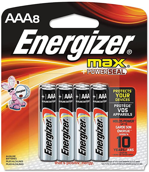 Energizer AAA Max Batteries, Alkaline, 1.5V, 8Pk