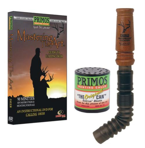 Primos Hunting Calls Deer Calling Pak With Hardwood Grunter Original CAN and Mastering The Art Instructional DVD