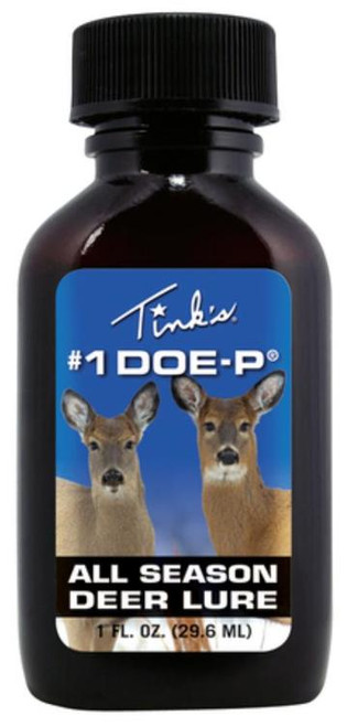 Tinks #1 Doe-P with Mini Bomb Liquid Doe Urine Lure Deer 1 oz